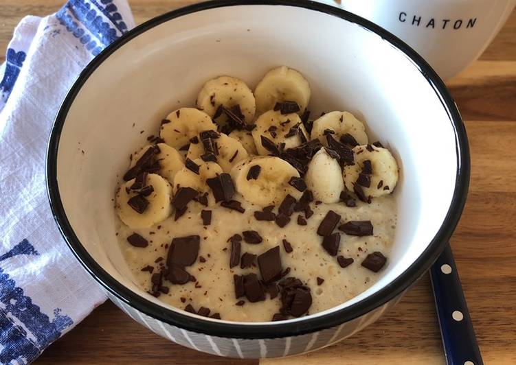 Porridge chocolat banane
