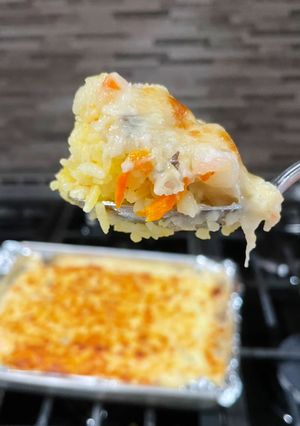 A picture of Shrimp Doria (Japanese Rice Gratin) 🍤.