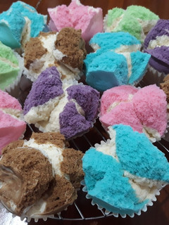Foto resep Bolu Kukus Warna-warni