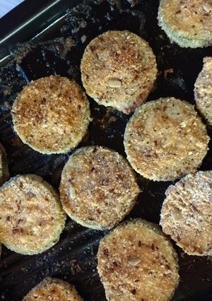 Una foto de Milanesas de Zucchinis