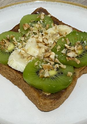 Foto resep Toast Choco Crunchy Mede With Banana Kiwi