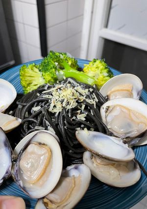 白酒蛤蠣義大利麵 的食譜成品照片