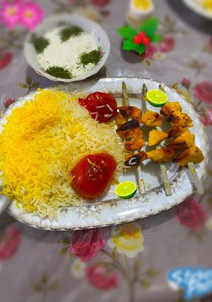 عکسی از دستور جوجه کباب تابه ای
