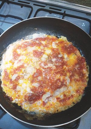 عکسی از دستور تخم مرغ گوجه
