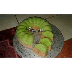 Bolu pandan coklat kukus (no timbangan, no mixer) রেসিপির প্রধান ছবি