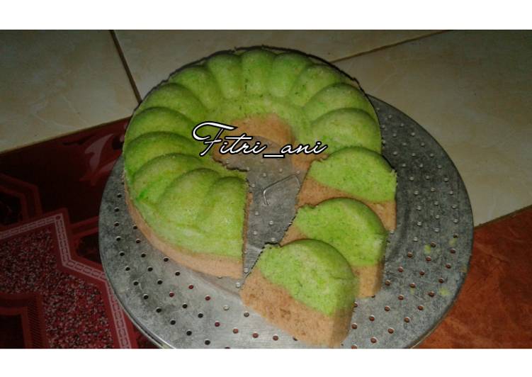 Resep Bolu pandan coklat kukus (no timbangan, no mixer ...