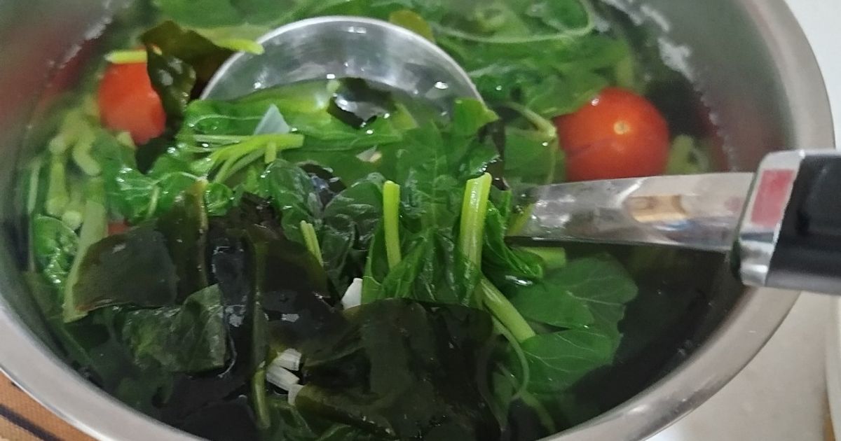 Sayur Bayam kuah simple