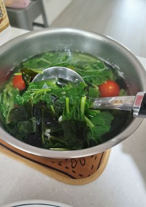 Foto resep Sayur Bayam kuah simple