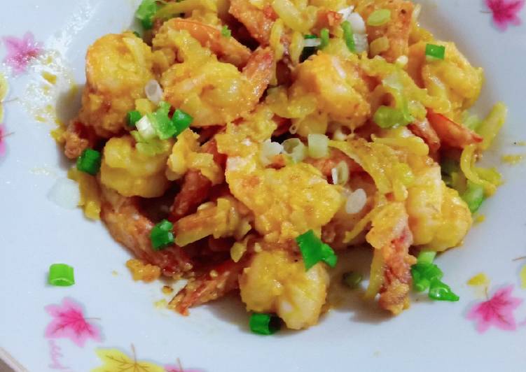 Resep Udang telur asin, Enak