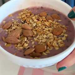 Una foto de Smoothie de arándanos - súper saludable