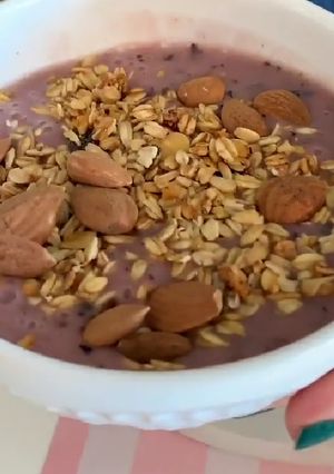 Una foto de Smoothie de arándanos - súper saludable