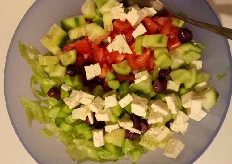 Steps to Prepare Super Quick Homemade Simple Greek Salad