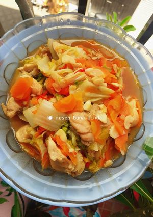 Foto resep Tumis Sawi Putih mix Ayam