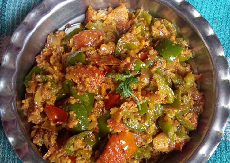 Simple Way to Prepare Award-winning Tomato capsicum sabji