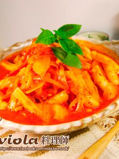 韓國泡菜炒年糕 的食譜成品照片