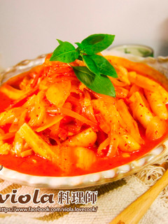 韓國泡菜炒年糕 的食譜成品照片