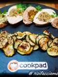Petto di Pollo Ripieno di Fegatini con chips di zucchine al forno