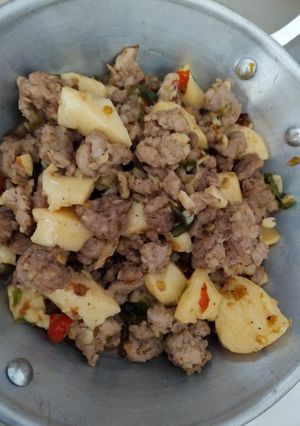 รูปของ หมูสับผัดเต้าหู้ ไข่