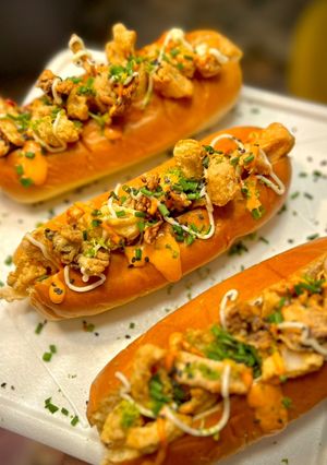 Una foto de Brioche de Calamares y Kimchi 🔥 Calamares fritos en Air Fryer
