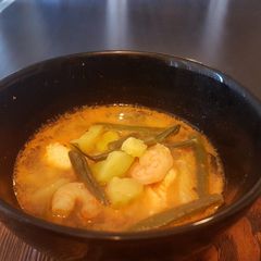 A picture of Spicy "Asian" Coconut Seafood & Vegetable Soup.