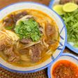 Bún gân bắp bò mắm ruốc