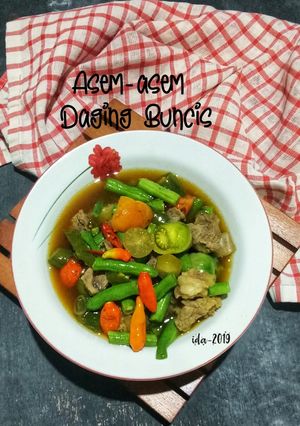 Foto resep Asem-asem Daging Buncis