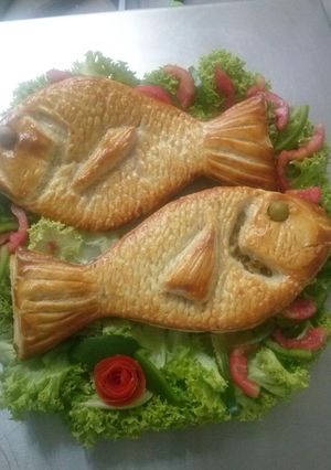 Una foto de Pescado de hojaldre relleno de atún
