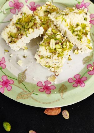 A picture of Pistachio Kalakand.