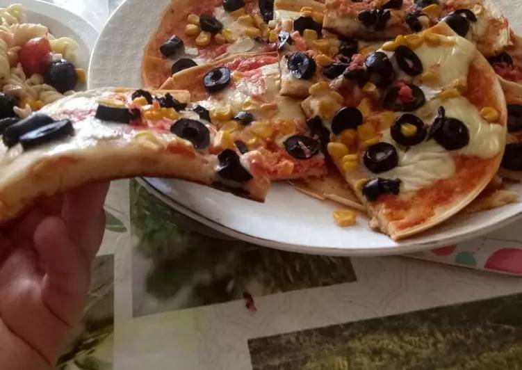 بيتزا السائلة في المقلاة