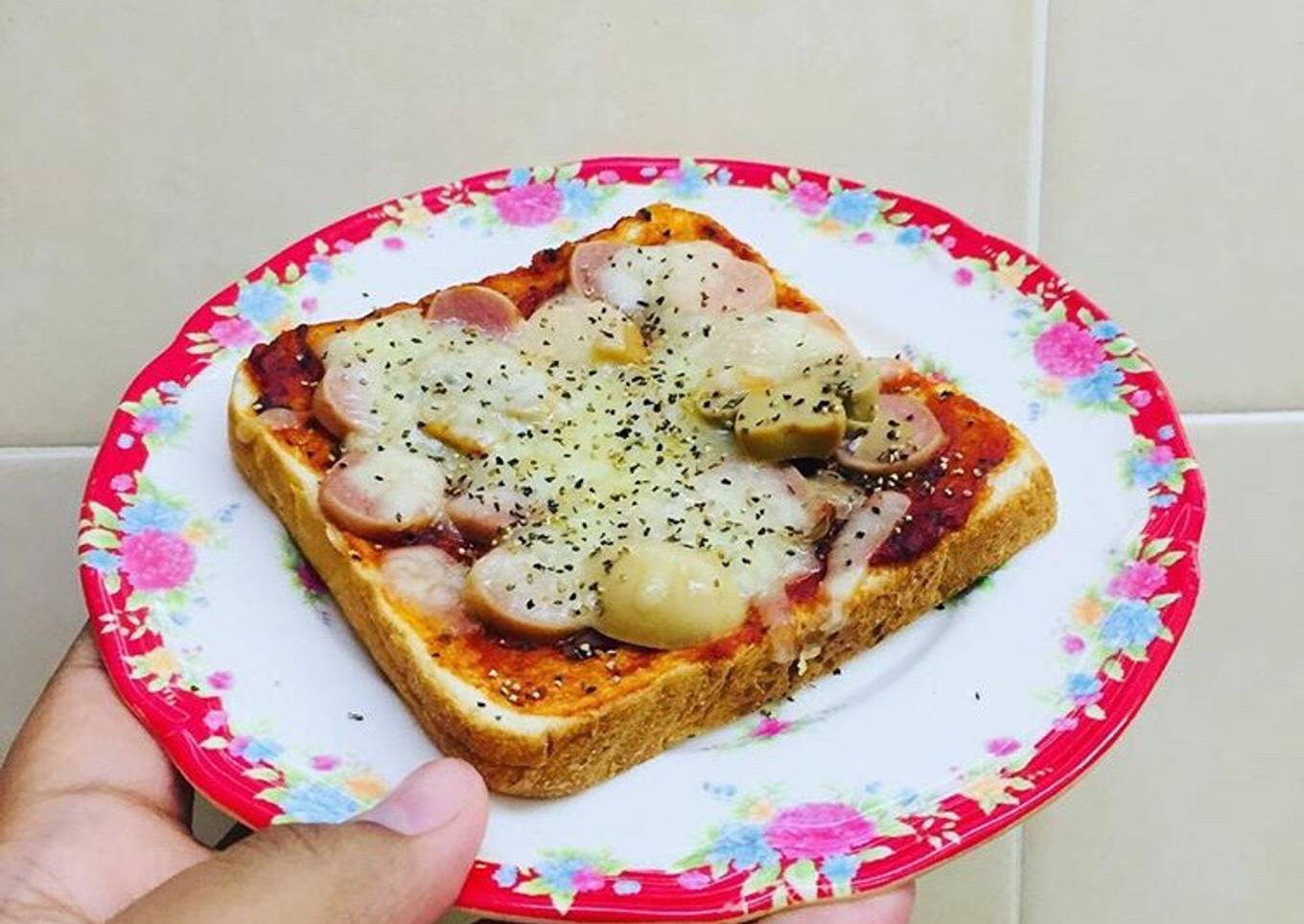 Mini pizza roti gardenia #pinkboxcereal