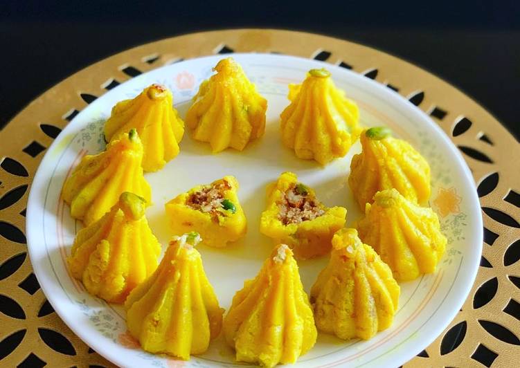 Simple Way to Prepare Award-winning Modak stuffed with dates and dryfruits