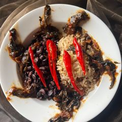 A picture of My star rice n beans lol.