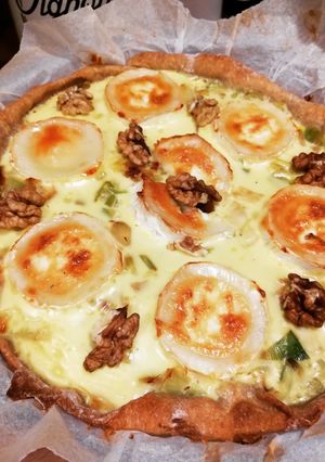 Une photo de Quiche aux poireaux, chèvre et noix
