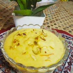 A picture of Saffron Pudding(Phirni).