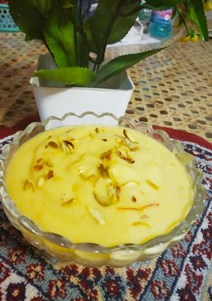 A picture of Saffron Pudding(Phirni).