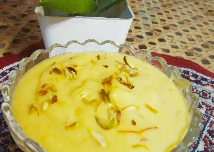 Steps to Prepare Homemade Saffron Pudding(Phirni)