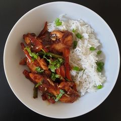 A picture of Teriyaki style Chicken.