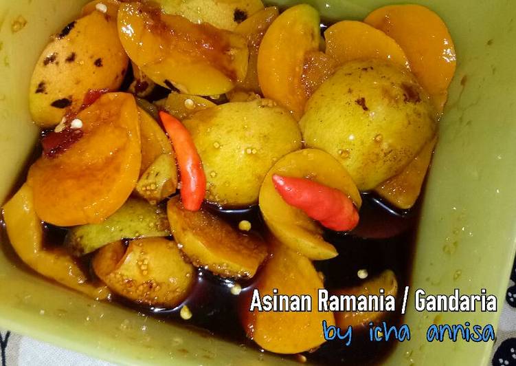 Langkah mengolah Asinan Buah Ramania / Gandaria legit