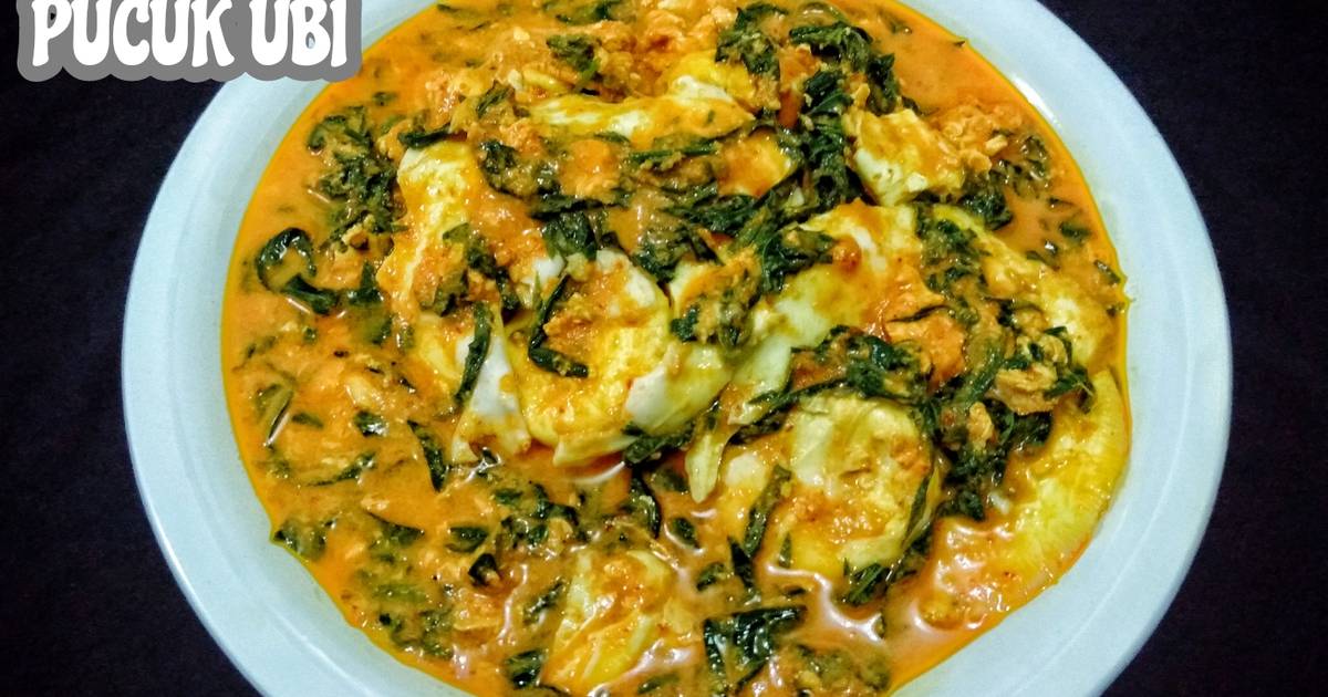Resep Gulai Telur Pucuk Ubi Daun Singkong Oleh Ziana Zahim Dapur Mami Keysi Cookpad