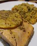 Salmón con Naranja y Couscous de Mango