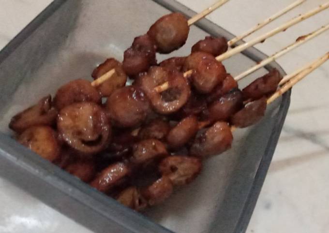 Mudah Banget Masakan Resep Sate Jamur Kancing