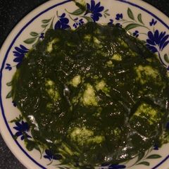Palak paneer A picture of Palak paneer.