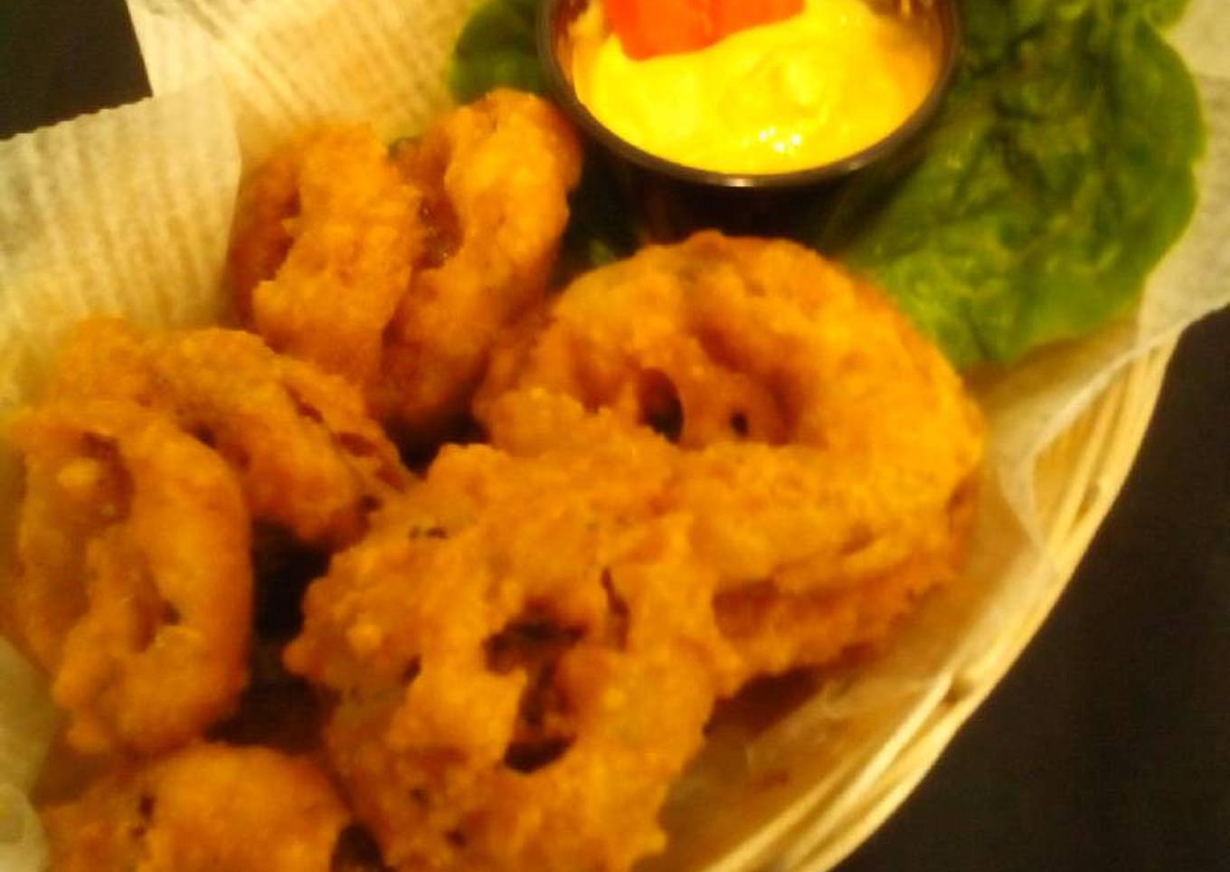 Guinness battered onion rings