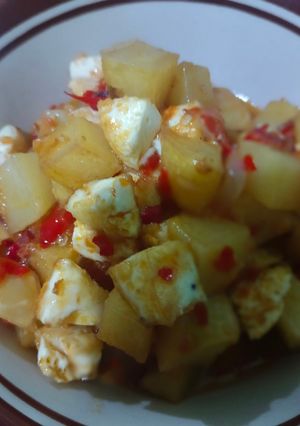 Foto resep Sambal goreng kentang putih telur