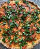 Quiche (Pollo -Tomate Cherry-Albahaca) con Harina Integral en Thermomix