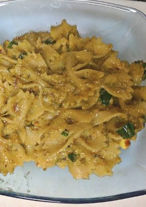 A picture of Basil Corn Pasta.