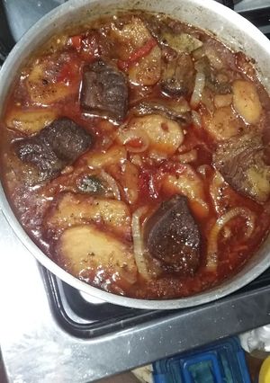 صورة لوصفة صينيه البطاطس باللحمه
