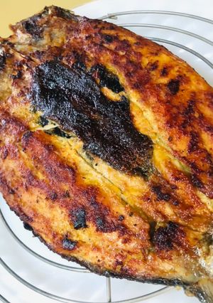 A picture of Shallow Fried Turmeric Milkfish in EVOO | Boneless Bangus Fish.