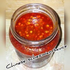 A picture of Chinese schezwan sauce.