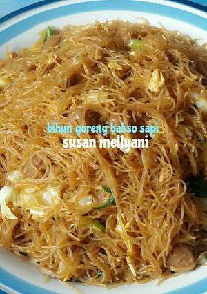 Foto resep Bihun goreng bakso sapi 🍝